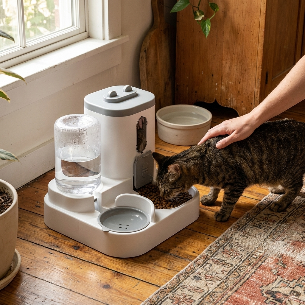 2In 1 Cat Food Dispenser Water and Food Integrated