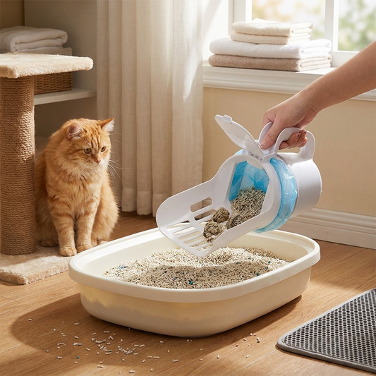 Upgrade Widen Cat Litter Shovel Scoop with Refill Bags